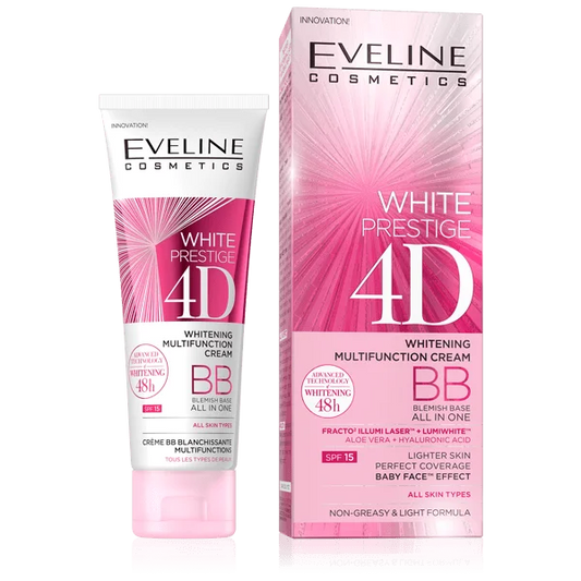 Eveline Cosmetics - White Prestige 4D Whitening Multifunction BB Cream-Light