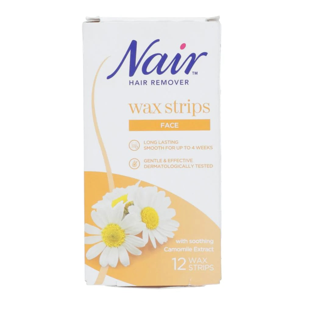 Nair Hair Remover Face Wax Strips Chamomile 12 S