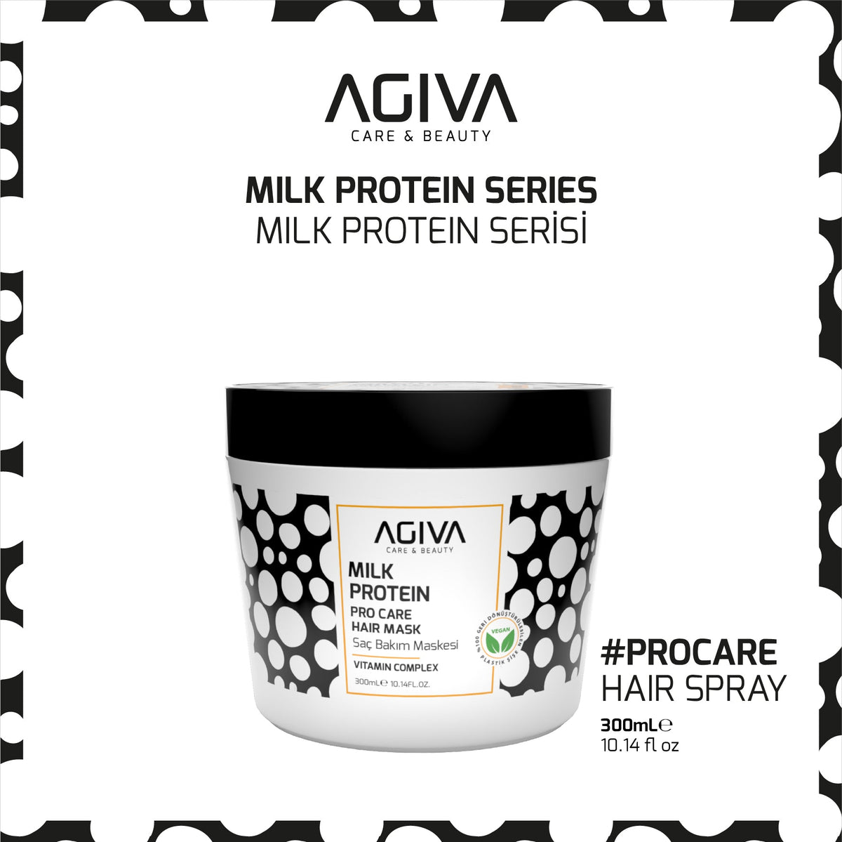 Agiva - Milk Protein Amino Complex Pro Hair Mask - 300 ml