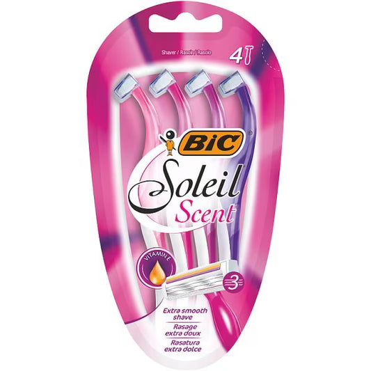 Bic Soleil Scent Vitamin E Women Razor 4's