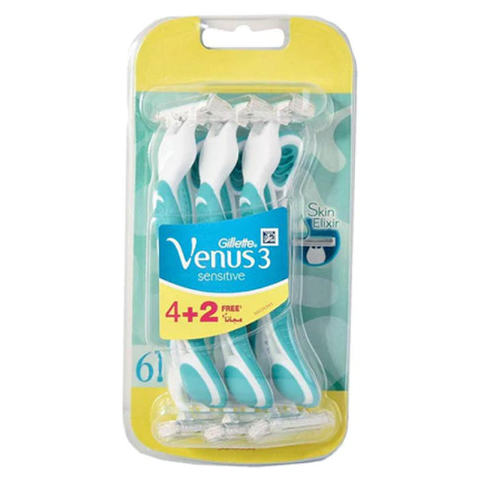 Gillette Venus 3 Sensitive Razor 6'S