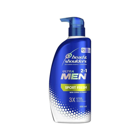 Head & Shoulders Shampoo Men 2In1 Sport Fresh 550Ml (Pump)