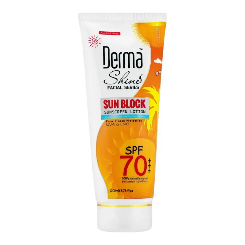 Derma Shine - Sun Block SPF70 Sunscreen Lotion - 200ml