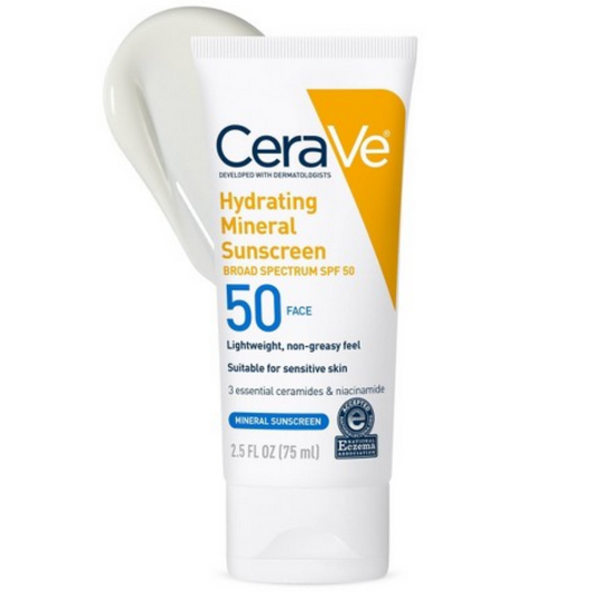 Cerave Hydrating Mineral Sunscreen Spf50 75Ml