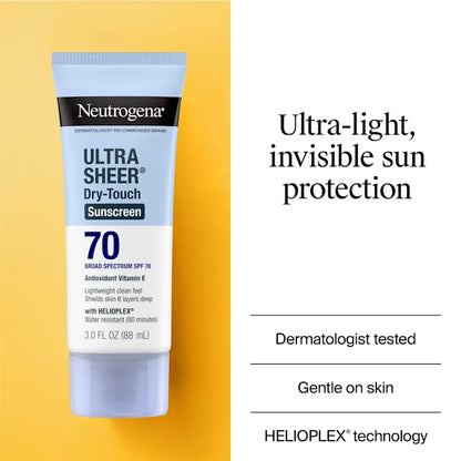 Neutrogena Ultra Sheer Dry Touch Sunscreen SPF70 88ML