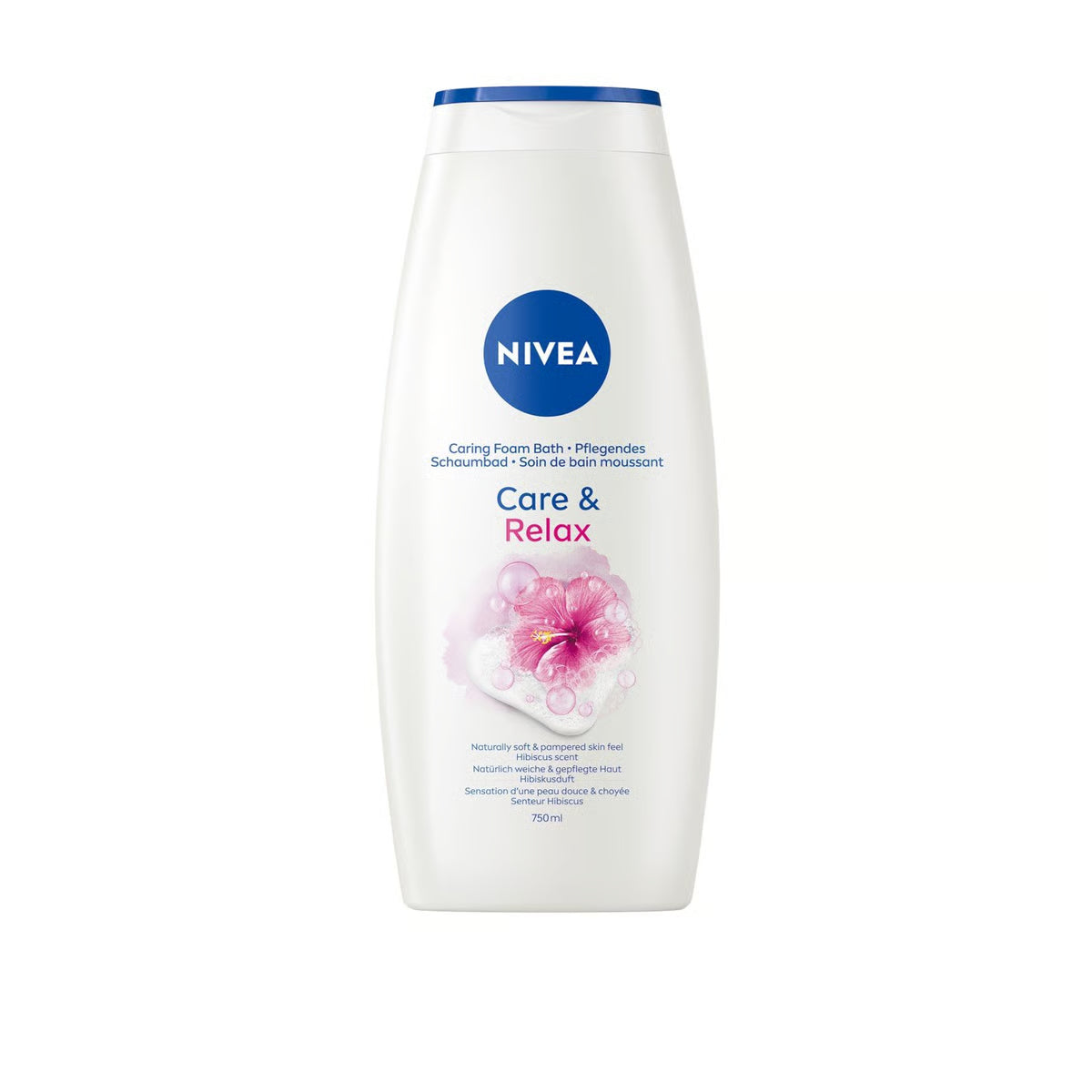 Nivea Shower Foam Bath Care & Relax Caring 750Ml