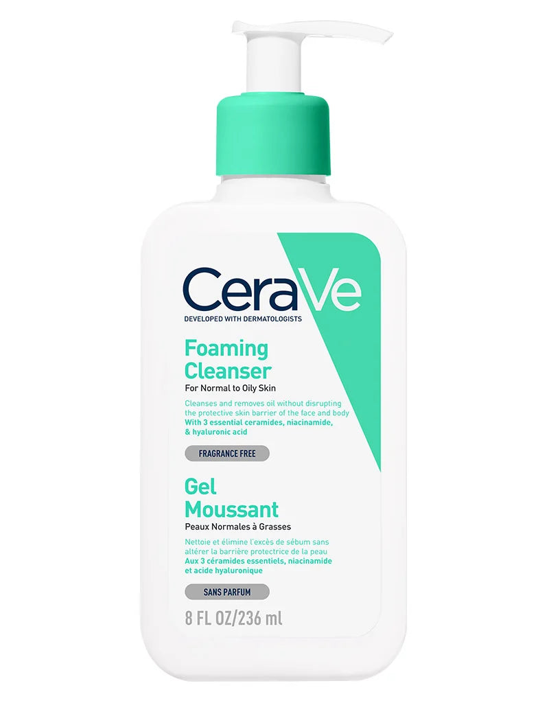 Cerave Foaming Cleanser For Normal To Oily Skin 8Oz/236Ml