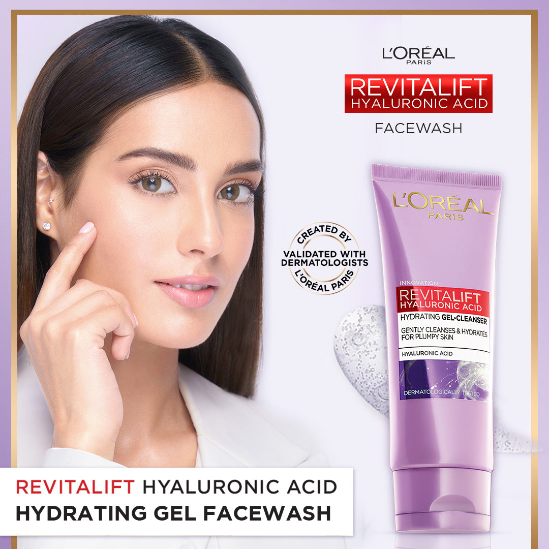 L'Oreal Paris Revitalift Hyaluronic Acid Hydrating Gel Facewash 100ml