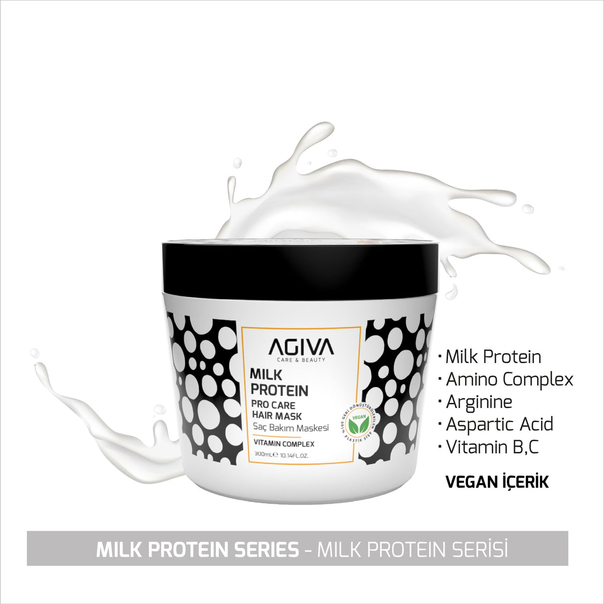 Agiva - Milk Protein Amino Complex Pro Hair Mask - 300 ml