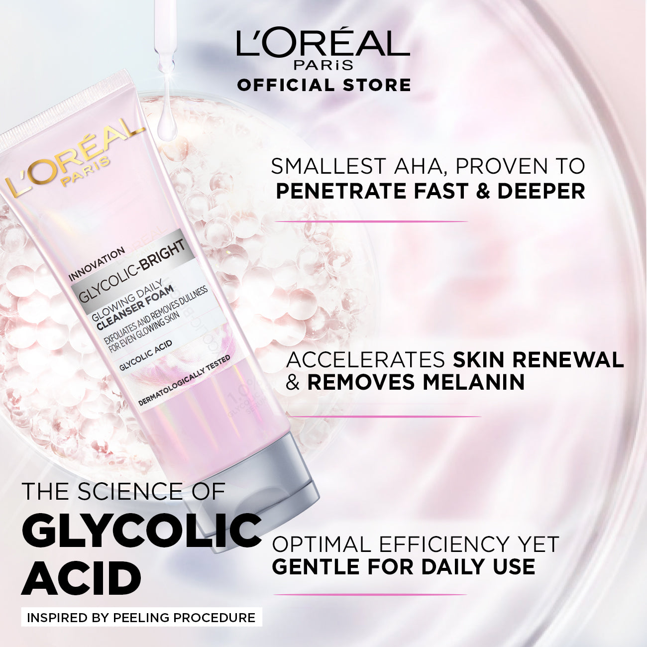 L'Oreal Paris Glycolic Bright Glowing Daily Face Wash 100ml