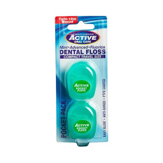 Beauty Formulas - Active Oral Care Mint Waxed Dental Floss Duo Pack 12M