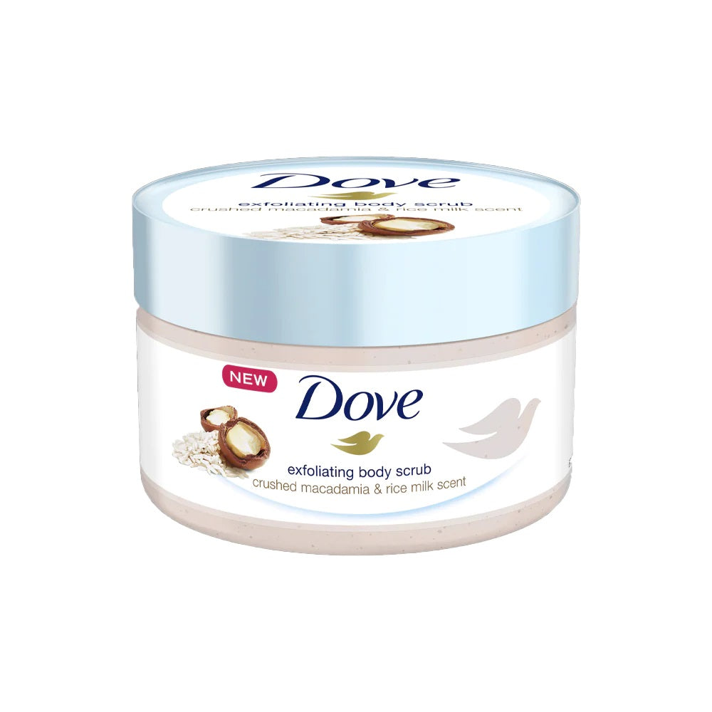 Dove Body Scrub Crushed Macadamia & Rice Milk Scent 225Ml