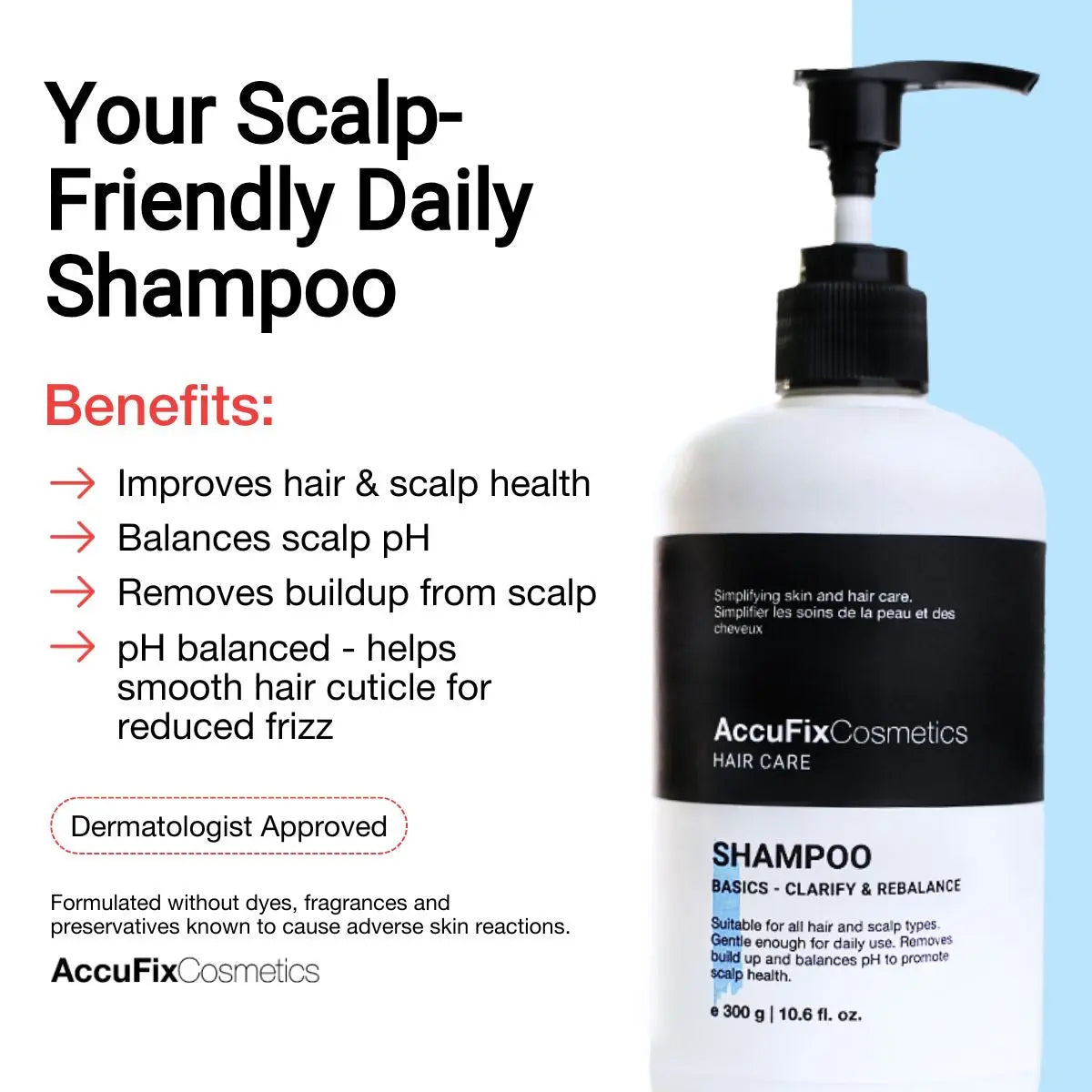 Benefits of AccuFix's Clarifying shampoo