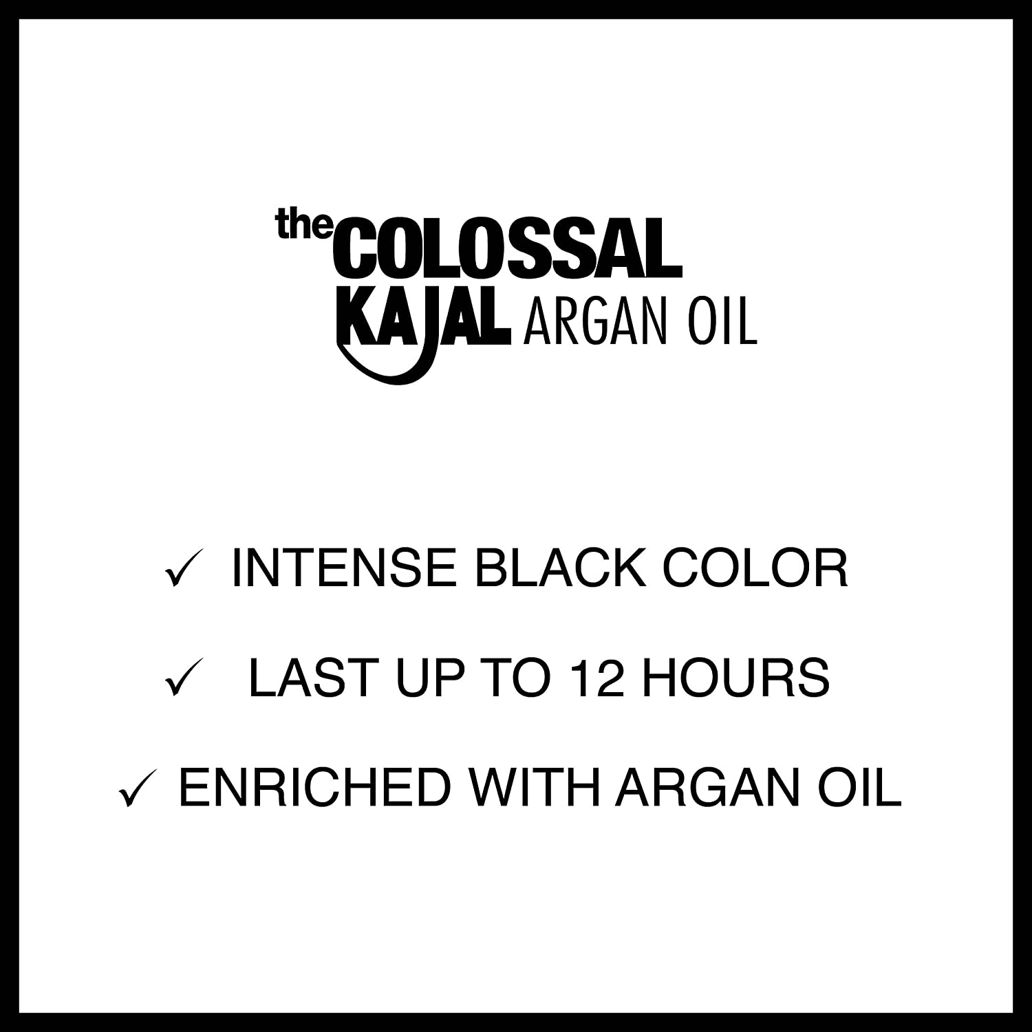 Maybelline New York Colossal Kajal Argan Oil 12 Hr Khol Liner - 01 Black Kajal - Highfy.pk