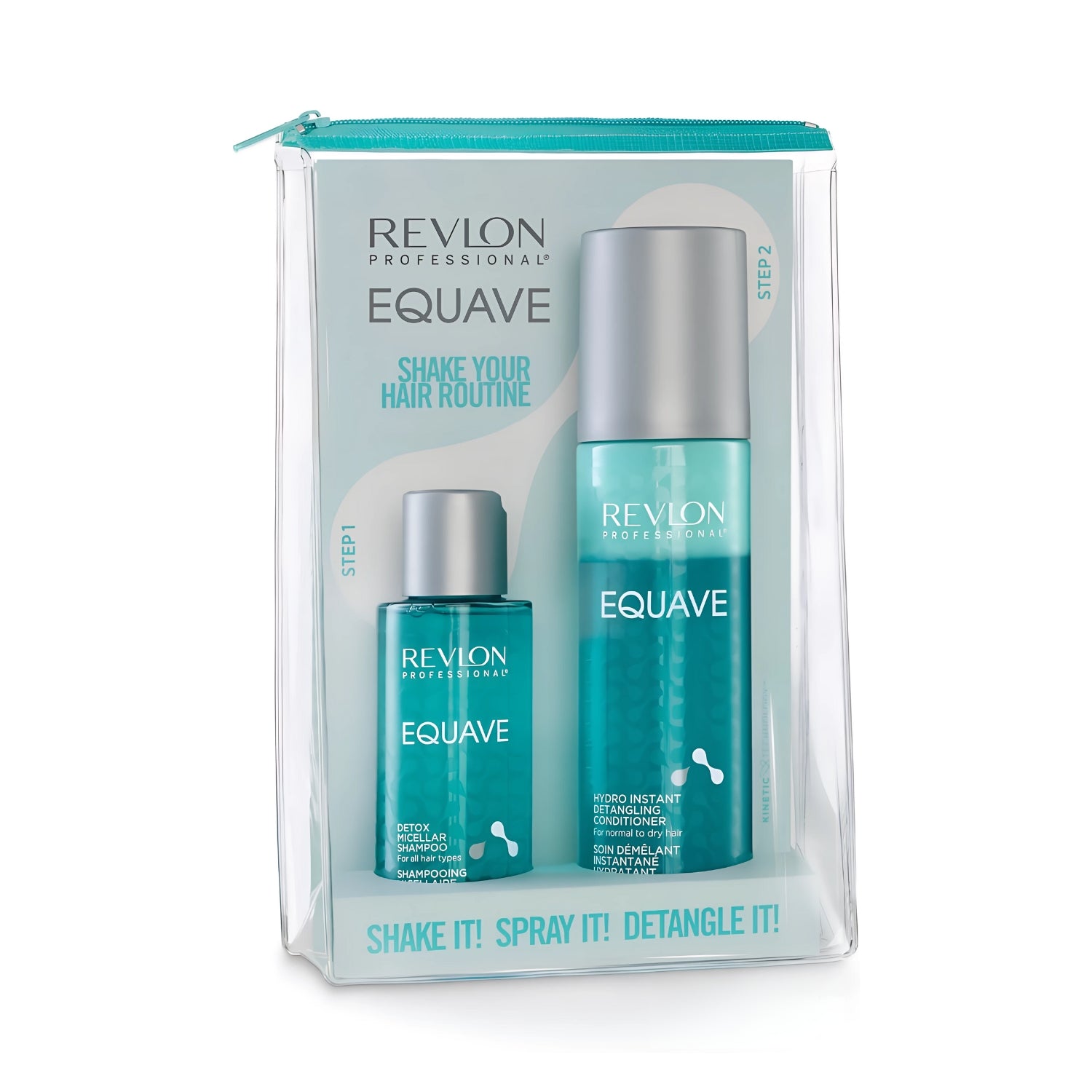 Revlon Professional - EQUAVE Hydro Care Set: Deep Cleansing Detox Micellar Shampoo 100ml and Instant Detangling Conditioner 200ml