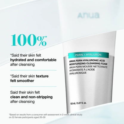Anua - PDRN Hyaluronic Acid Moisturizing Cleansing Foam 150ml
