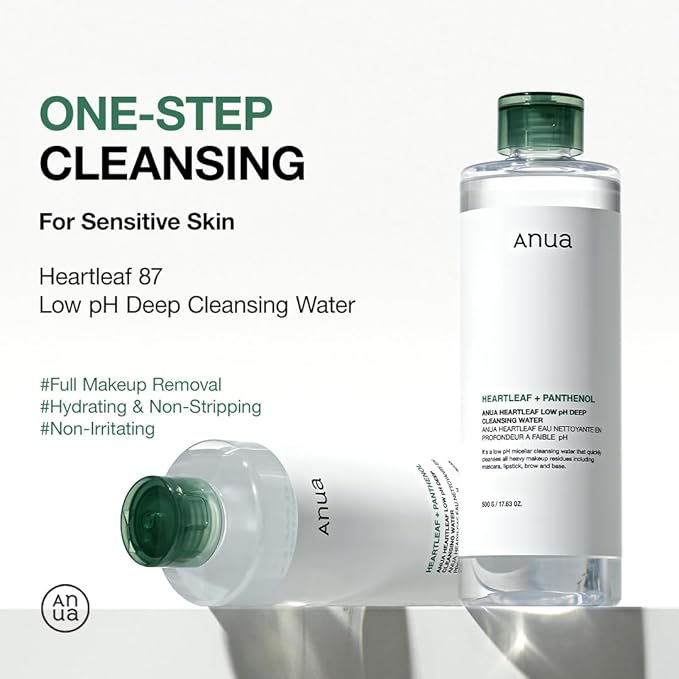 Anua - Heartleaf & Panthenol Low pH Deep Cleansing Water - 500g