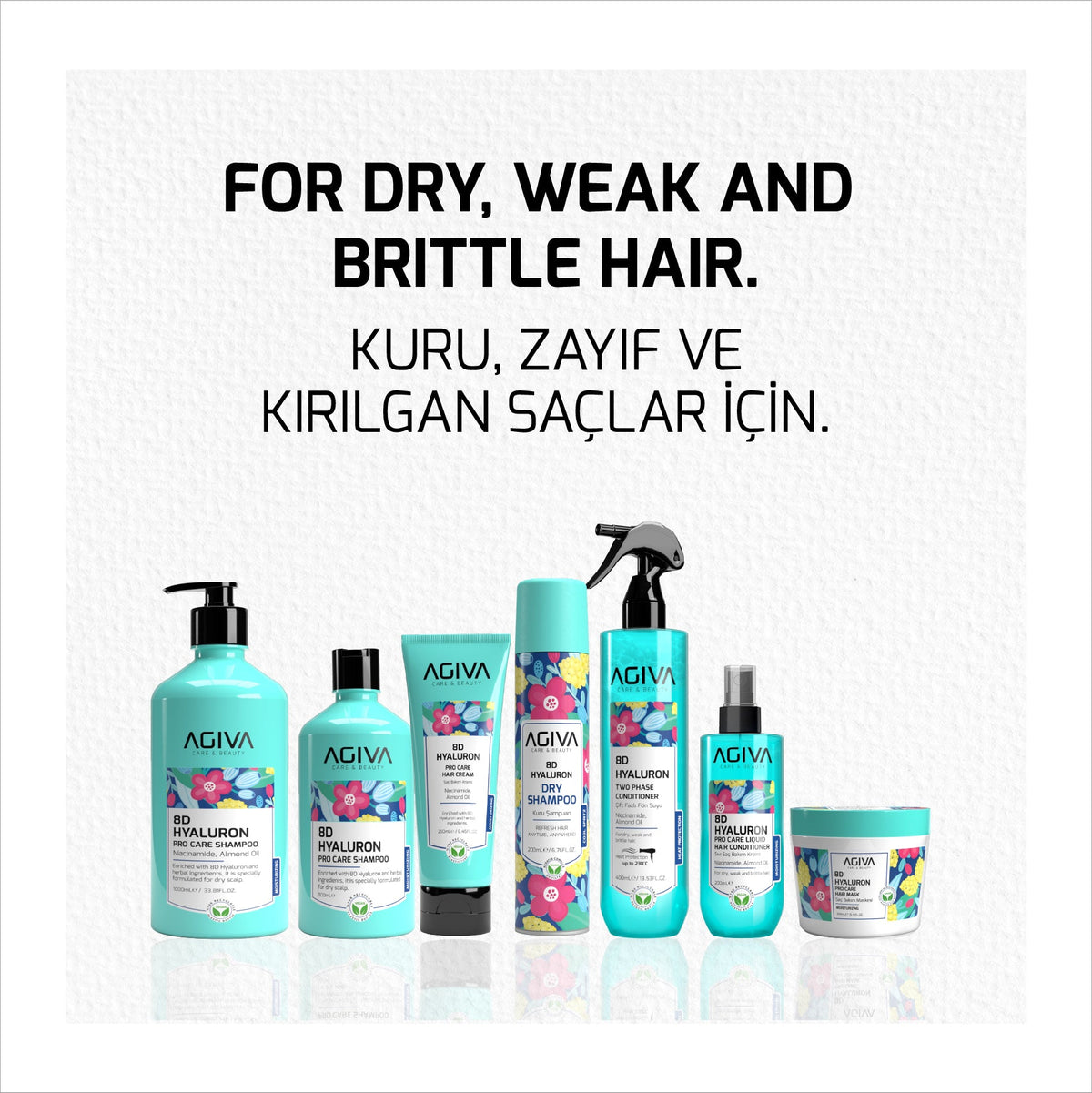 Agiva - 8D Hyoluron Pro Care Two Phase Conditioner - 400 ml