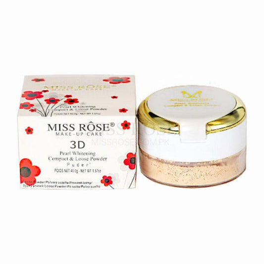Miss Rose 3D Pearl Whitening Compact & Loose Powder 45g