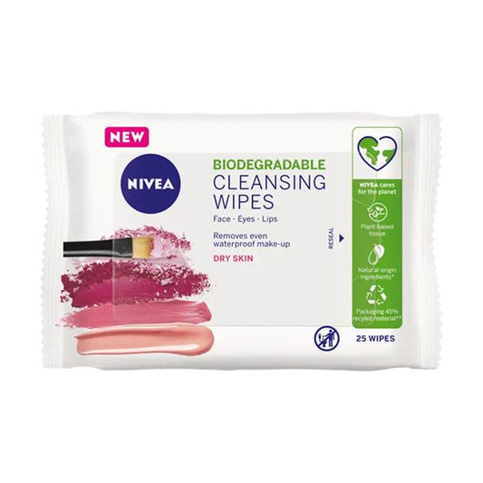 Nivea Face Wipes Dry Skin 25'S