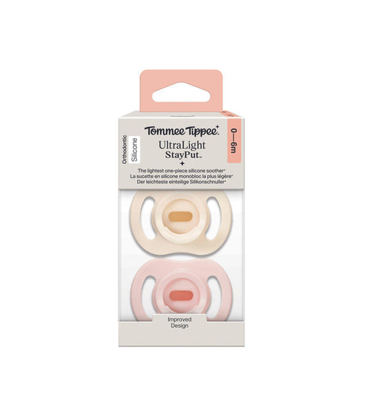 Tommee Tippee - Ultra Light Silicone Soother 0-6m Girl - Pack of 2 - TT 458810