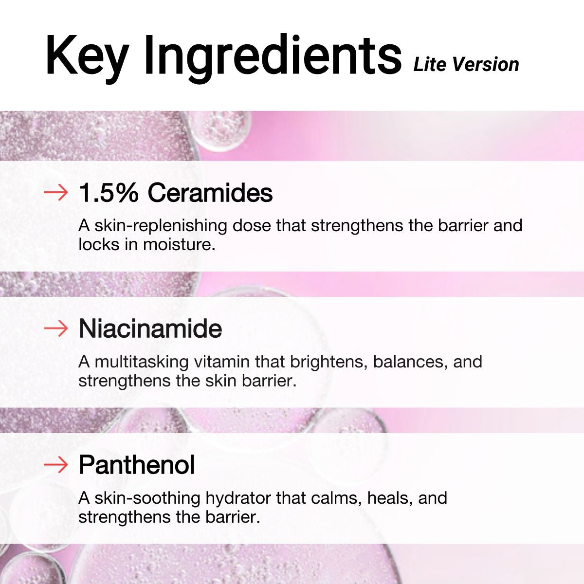 Ingredients of Ceramide Moisturizer | AccuFix Cosmetics