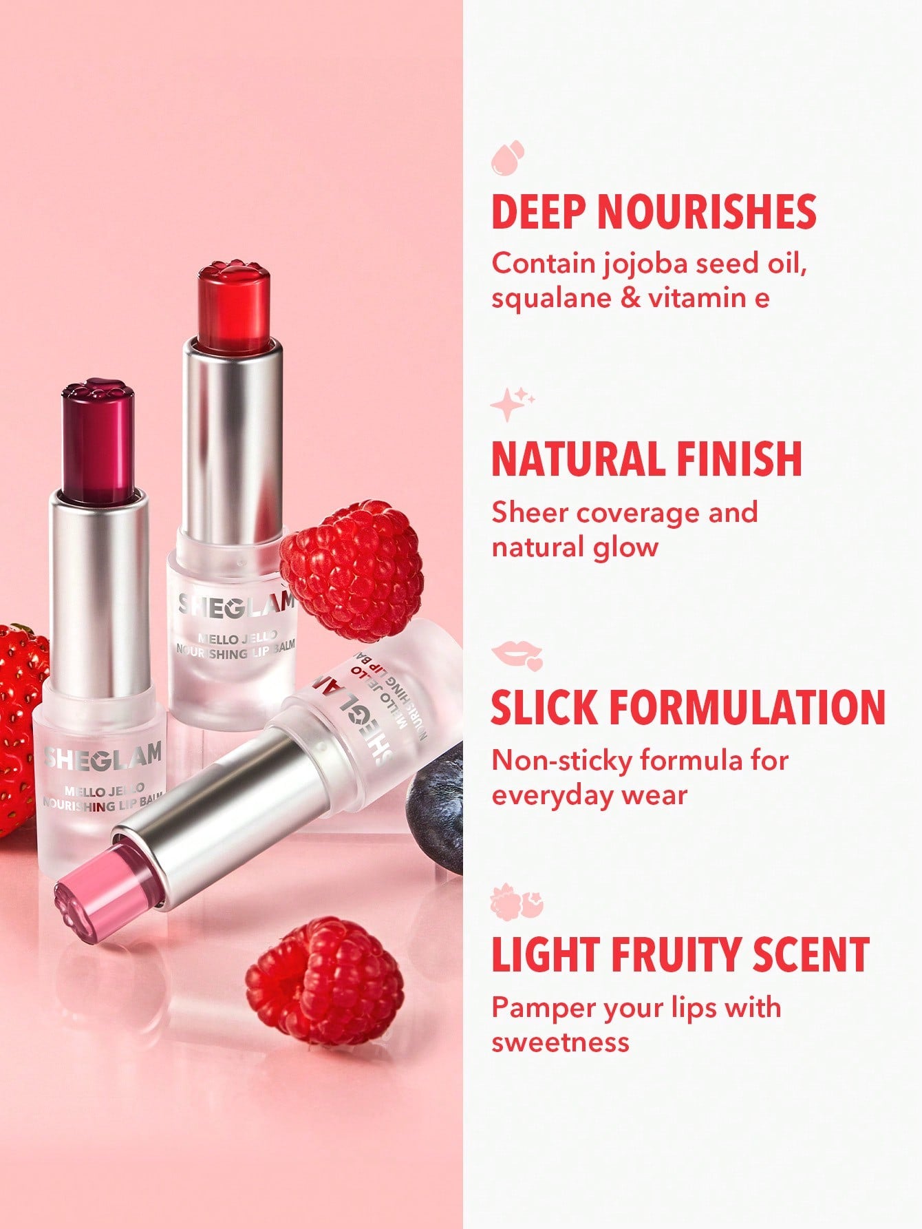 Sheglam Mello Jello Nourishing Lip Balm - Ruby 4g