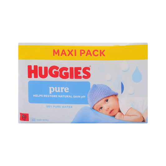 Huggies - Pure Baby Wipes - 60 Pcs
