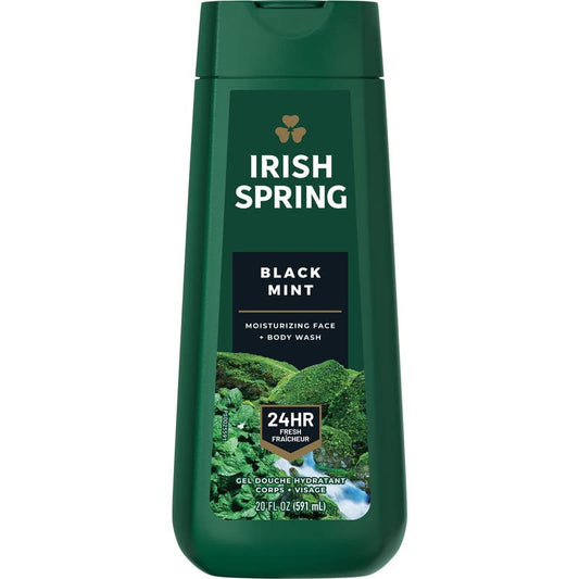 Irish Spring Body Wash Black Mint 20Oz/591Ml