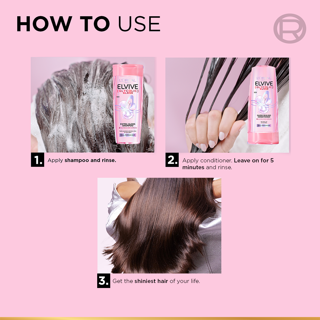 L'Oréal Paris Elvive Glycolic Gloss Shampoo - 175ml