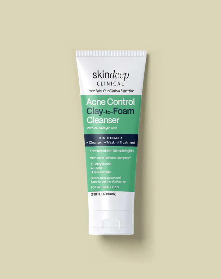 Skin Deep - Clinical Acne Control Clay to Foam Cleanser 100Ml