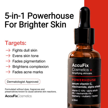 5 In 1 Powerhouse serum for Brighter Skin | AccuFix Cosmetics