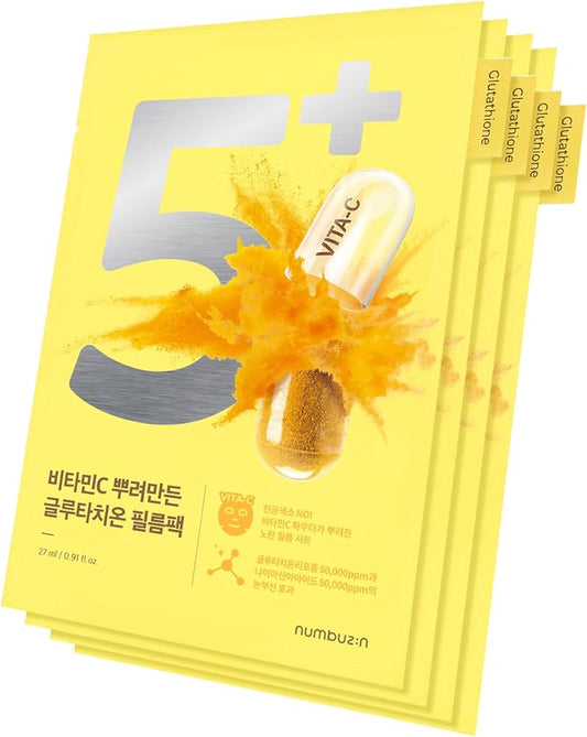 Numbuzin No.5 Glutathione Vitamin Spotlight Sheet Mask 27ml