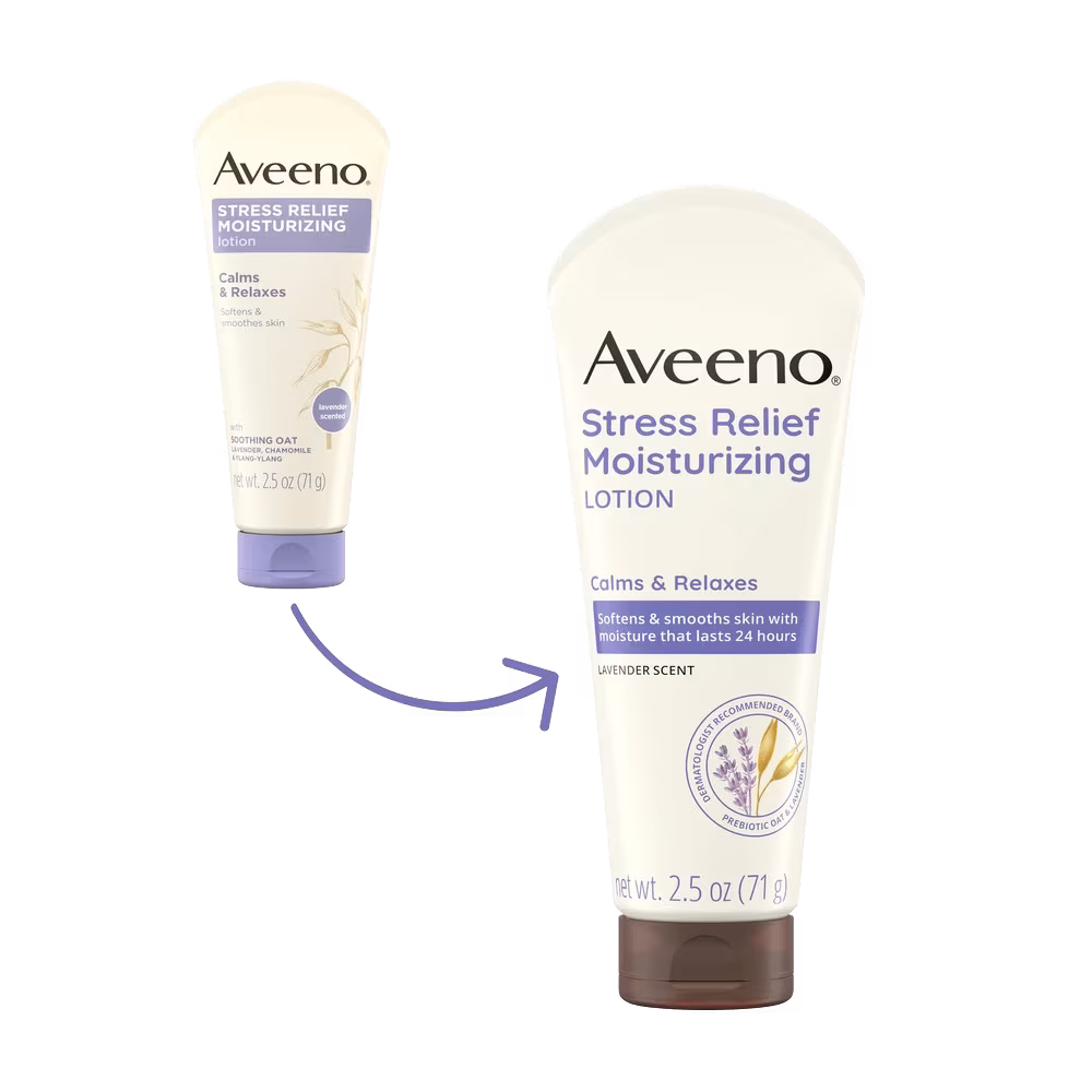 Aveeno Stress Relief Moisturizing Lotion Lavender Scent 71g