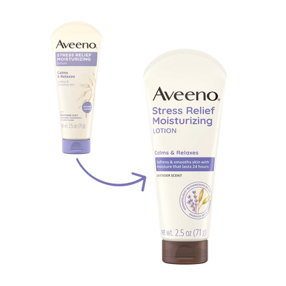Aveeno Stress Relief Moisturizing Lotion Lavender Scent 71g