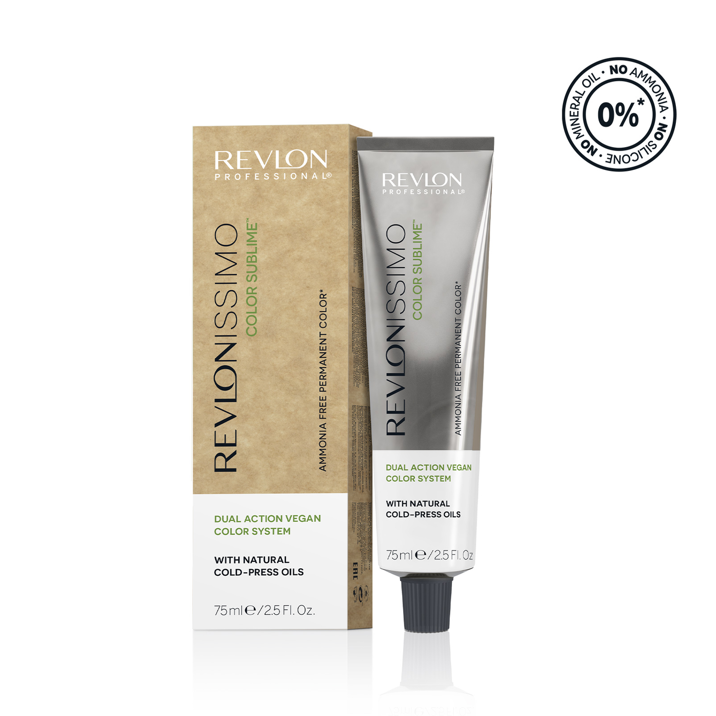 Revlon Professional - Color Sublime Ammonia Free Hair Color Cream Permanent Hair Color, for Salon & Home Use Rich Shades for Grey Coverage & Vibrant Hair Color 75ml