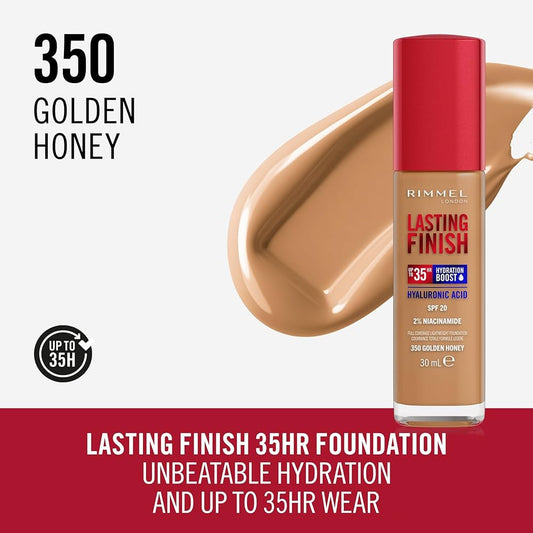 Rimmel - Long Lasting Finish Hyaluronic Acid Long-Lasting 350 Golden Honey