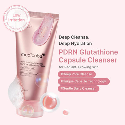 Medicube - PDRN Pink Glutathione Capsule Cleansing Foam - 120g