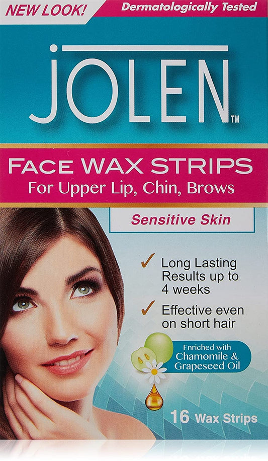 Jolen Face Wax Strips 16