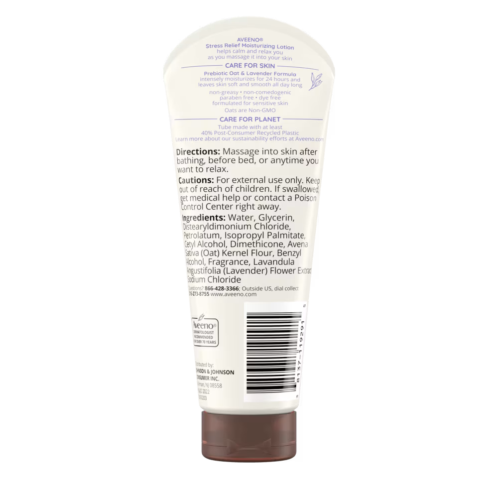 Aveeno Stress Relief Moisturizing Lotion Lavender Scent 71g