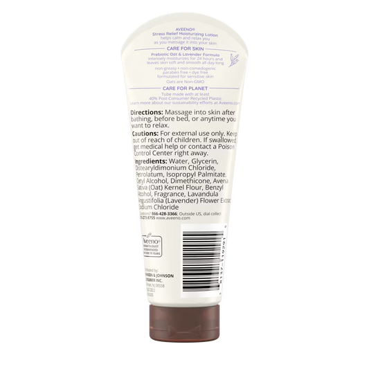 Aveeno Stress Relief Moisturizing Lotion Lavender Scent 71g