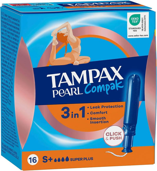 Tampax - Pearl Compak Super Plus Tampons - 16 Pcs