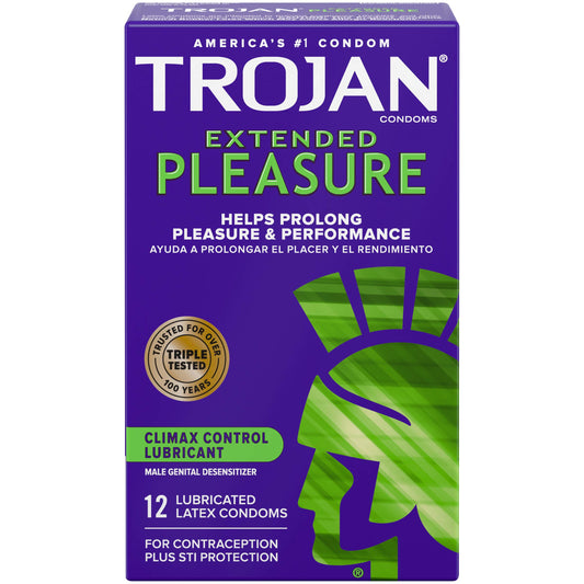 Trojan - Condom Extended Pleasure - 12Ct