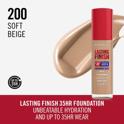 Rimmel - Lasting Finish Hyaluronic Acid Long-Lasting 200 Soft beige