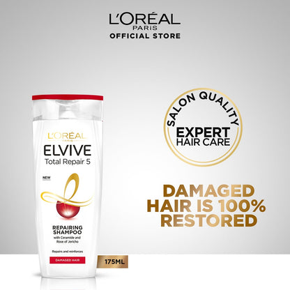 L'Oreal Paris Elvive Total Repair 5 Shampoo 175 Ml - For Damaged Hair