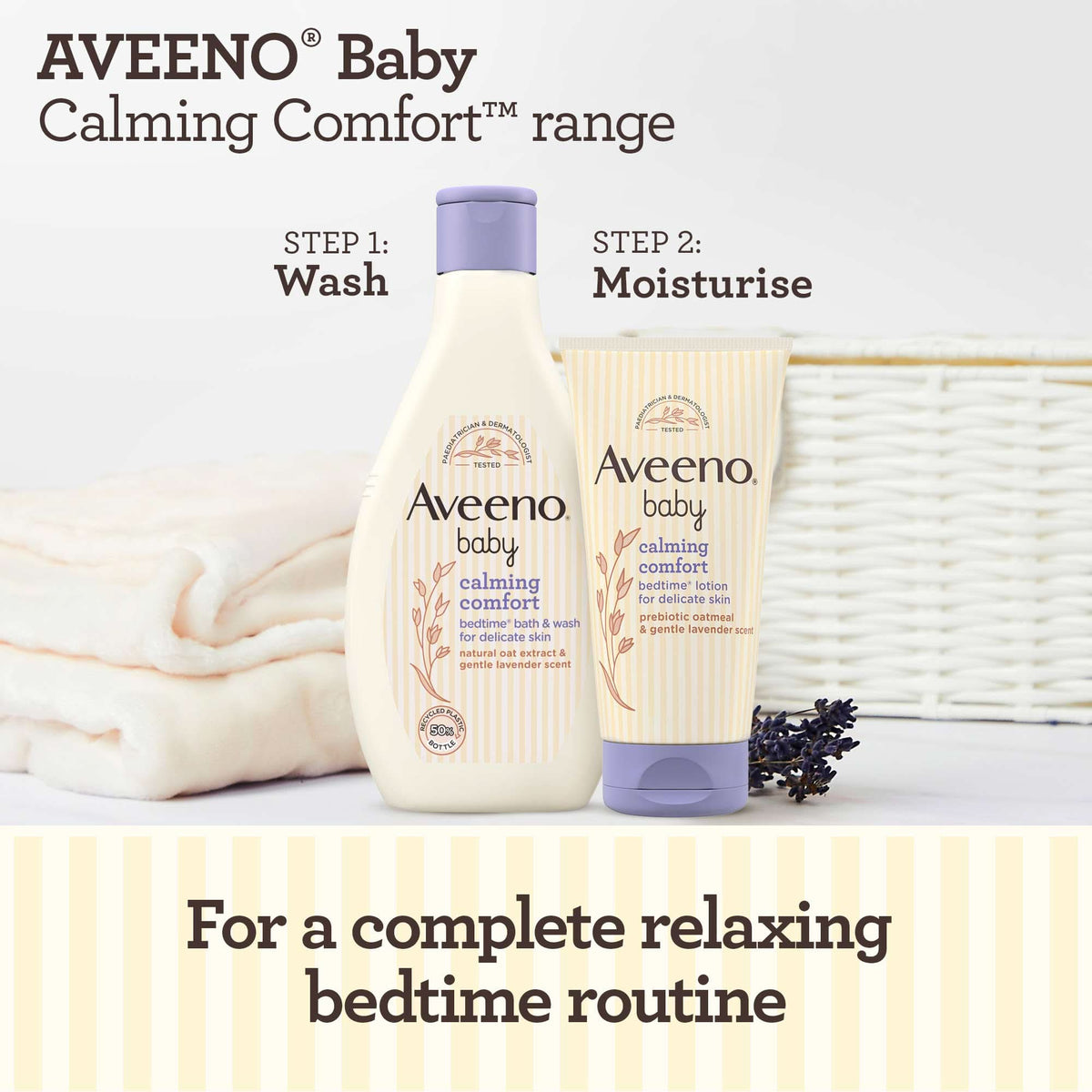 Aveeno Baby Calming Comfort Bedtime Bath & Wash 250Ml