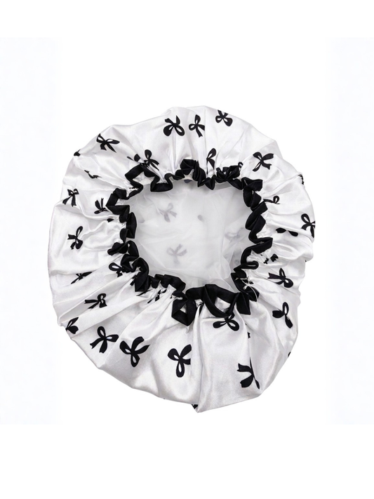 GOmicro - Shower Cap - Black and White Printed