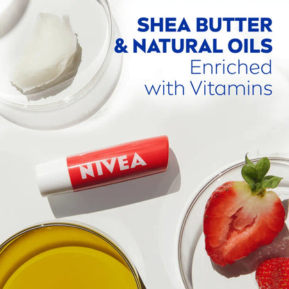 Nivea Lips Balm Strawberry Shine 4.8G