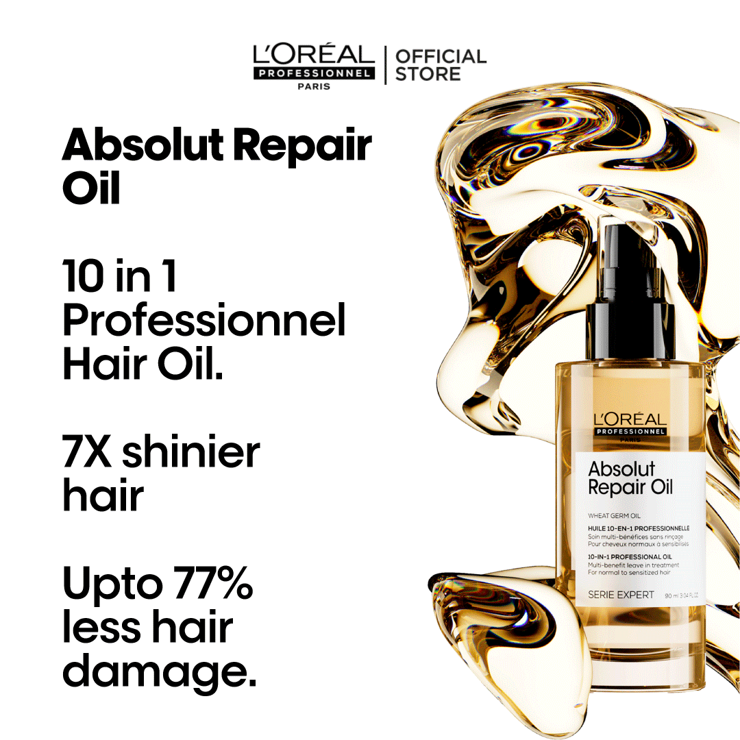 Bundle - L'Oreal Professional - Serie Expert Absolute Repair Mask 250 ML + L'Oreal Professional - Serie Expert Absolute Repair Shampoo 300 ML + L'Oreal Professional - Serie Expert Absolute Repair Hair Serum 90 ML