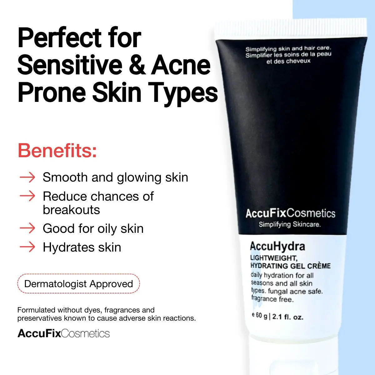 Benefits of AccuHydra Hydrating Gel Cream - AccuFix Cosmetics